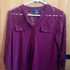 Burgundy shirt
